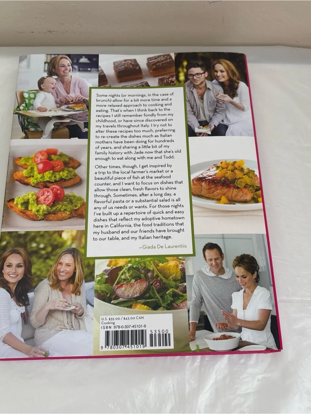1st Edition Giada De Laurentiis Autographed Book At-Home Original Dust Jacket HC